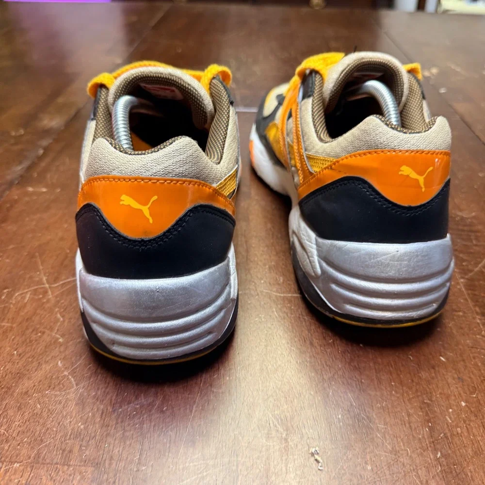 Puma Trinomic R698 Sneakers Mens 11.5 Orange‎ Yellow Black 358014 01
